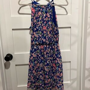 Lush Pink and Red Halter Sundress Casual